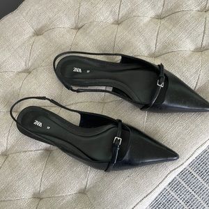 Sling back flat never worn pointy toe